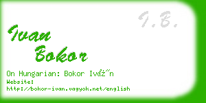 ivan bokor business card